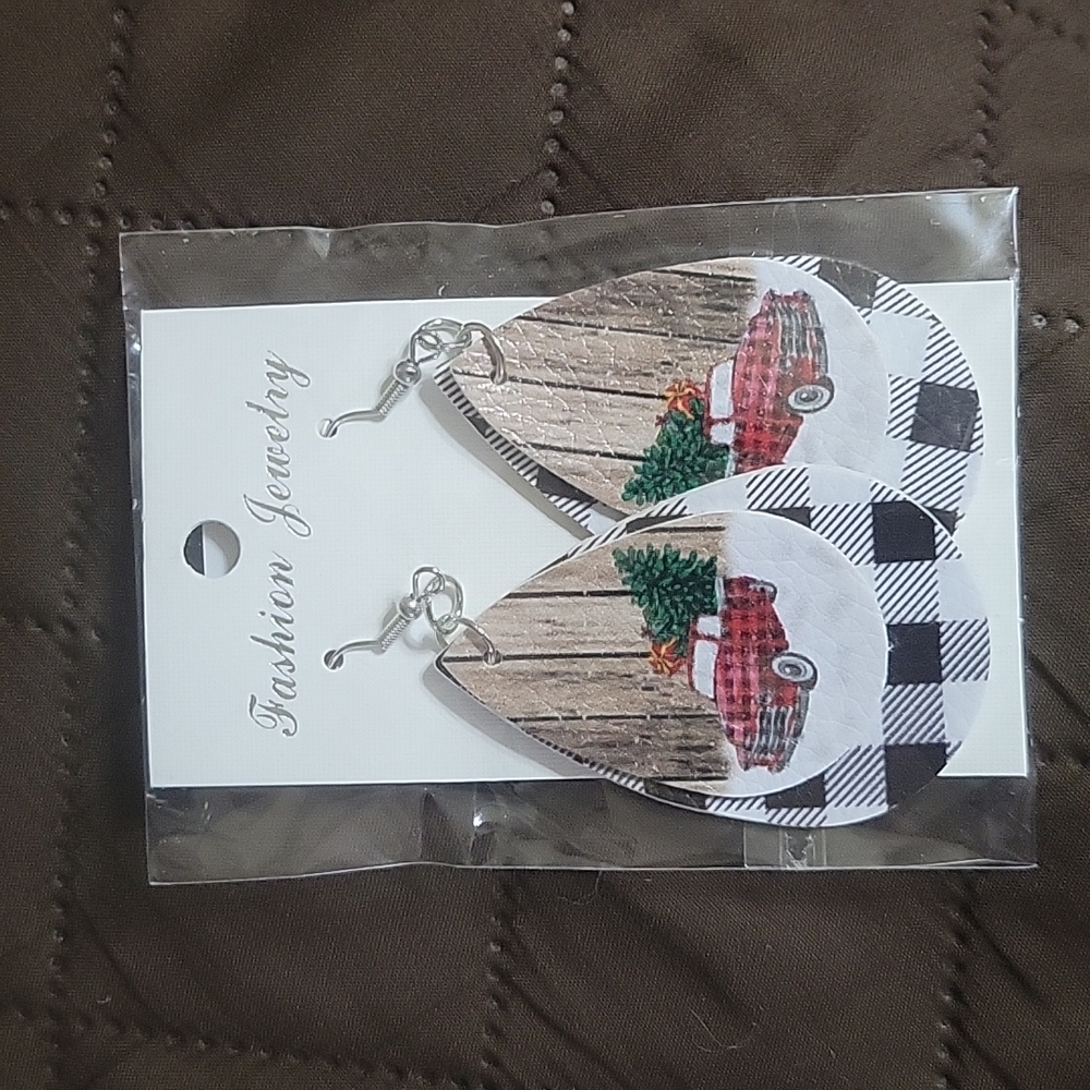 NEW Christmas Truck Earrings